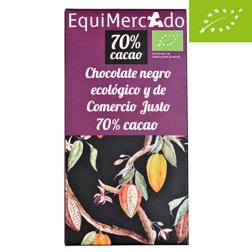 Chocolate negro 70% cacao de Comercio Justo