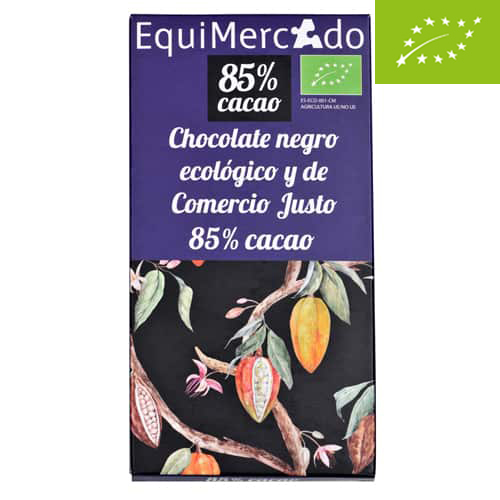 Chocolate 85% cacao de Comercio Justo